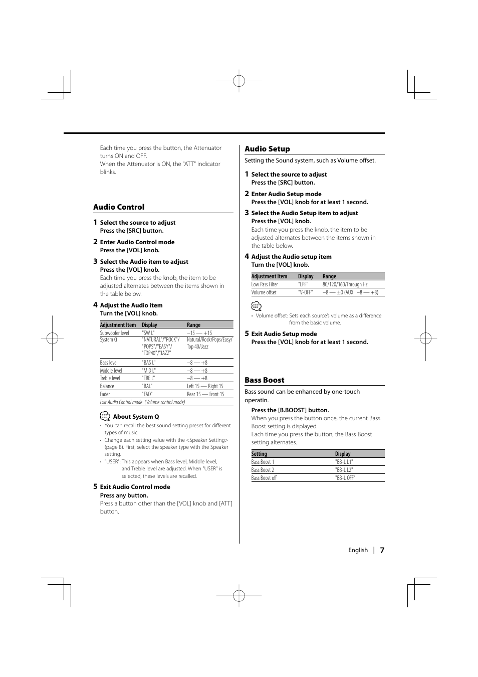 Kenwood KDC-MP336AX User Manual | Page 7 / 28