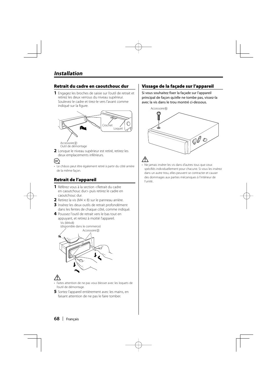 Installation | Kenwood KDC-MP435U User Manual | Page 68 / 108