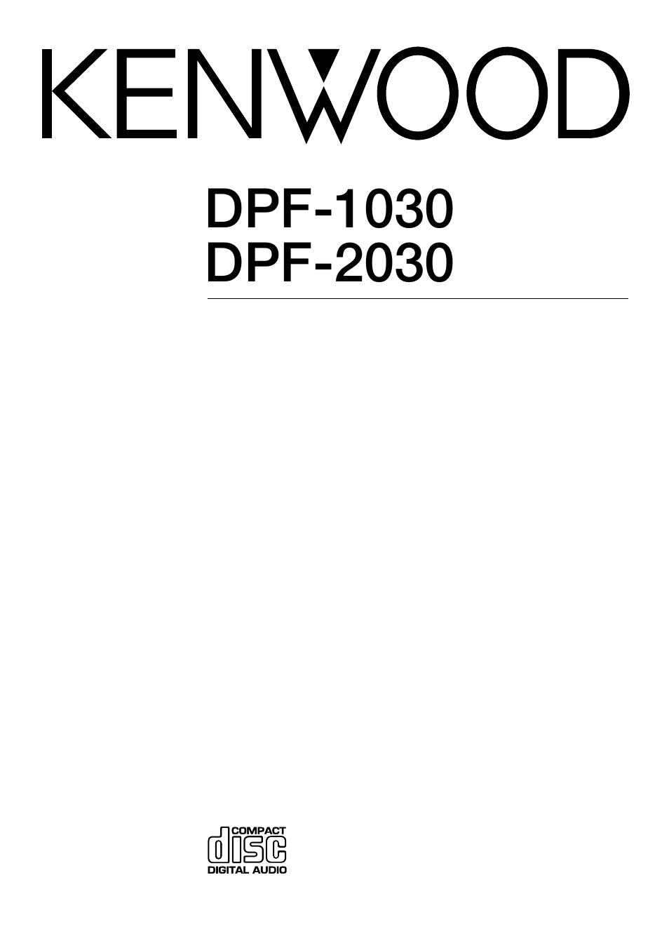 Kenwood DPF-2030 User Manual | 24 pages