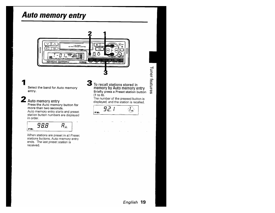 Kenwood KRC-601 User Manual | Page 19 / 48