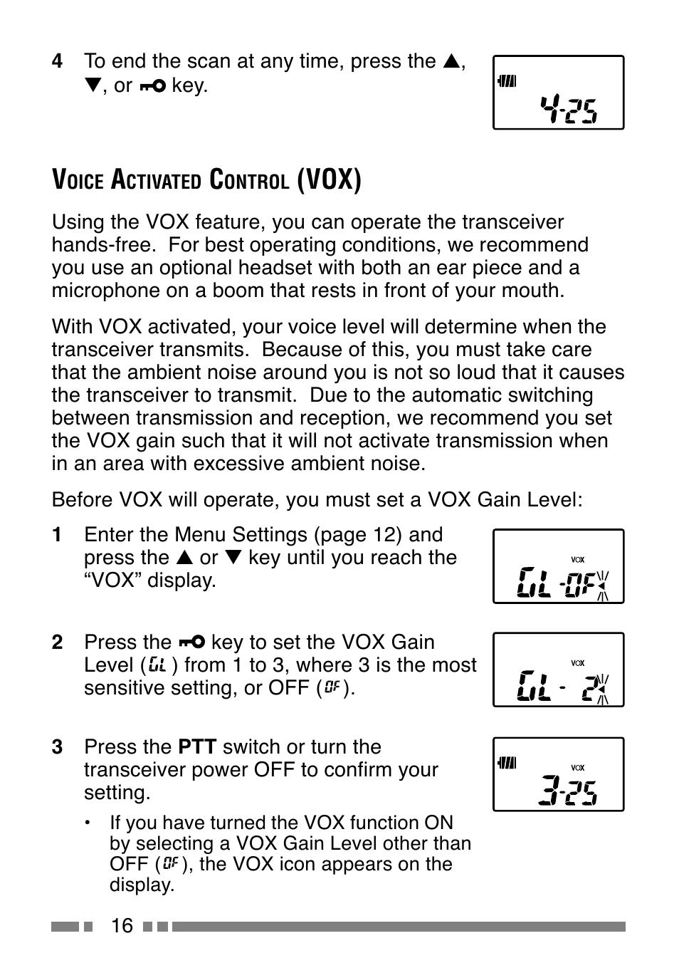 Vox) | Kenwood UBZ-LJ8 User Manual | Page 18 / 30