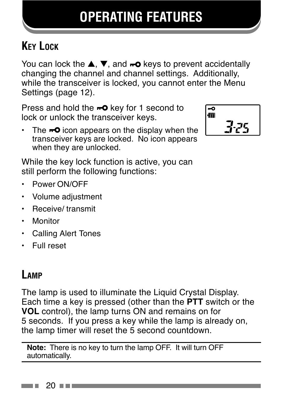 Operating features | Kenwood UBZ-LJ8 User Manual | Page 22 / 30