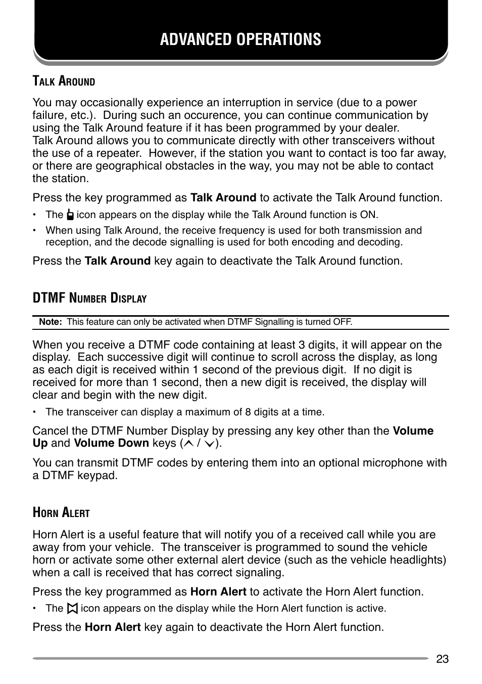 Advanced operations, Dtmf n | Kenwood TK-7160 User Manual | Page 29 / 32