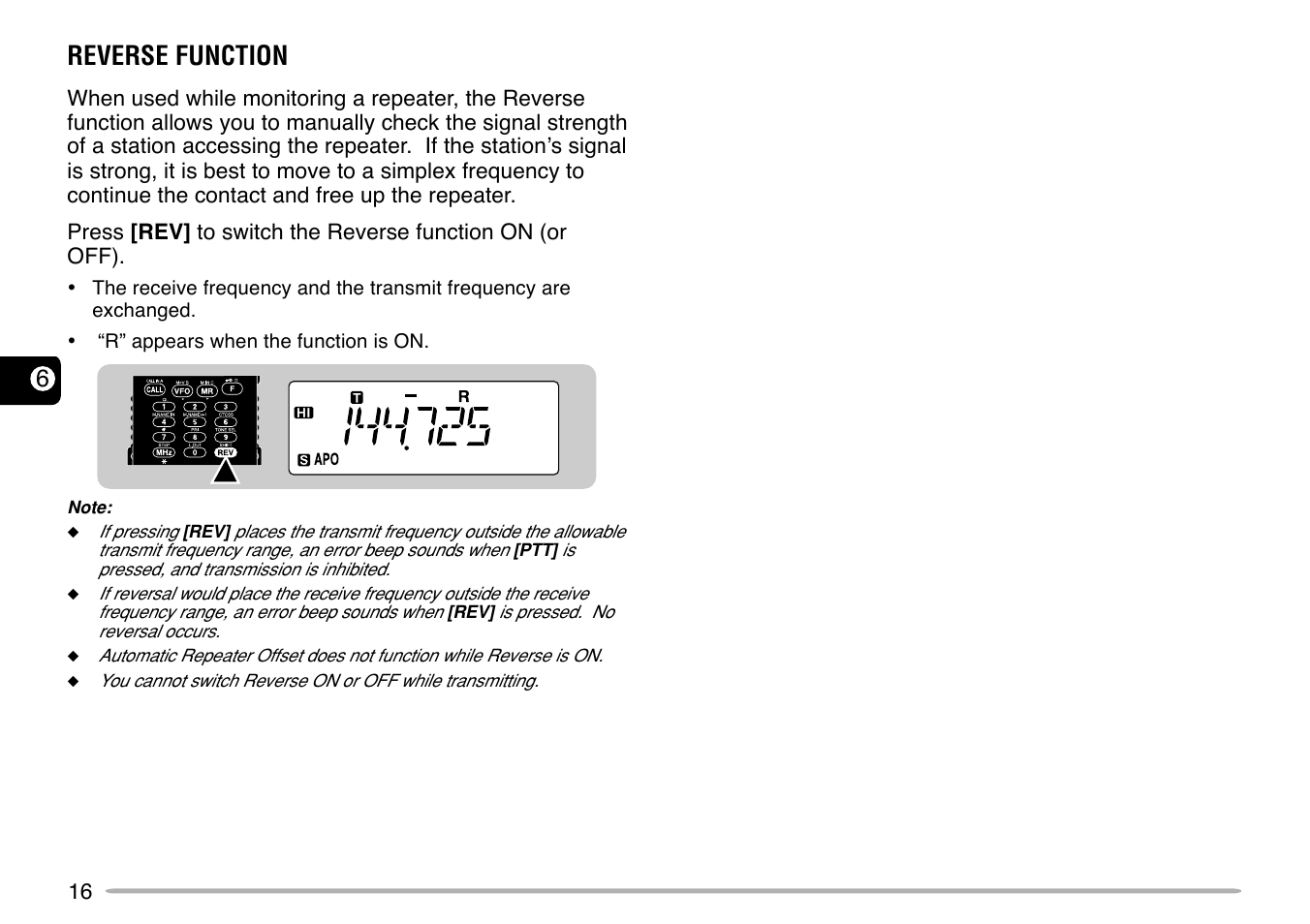 Reverse function | Kenwood TH-G71E User Manual | Page 22 / 60