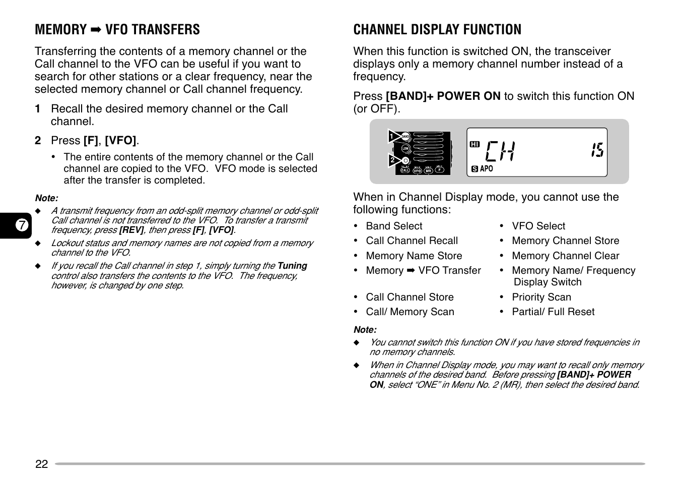 Channel display function | Kenwood TH-G71E User Manual | Page 28 / 60