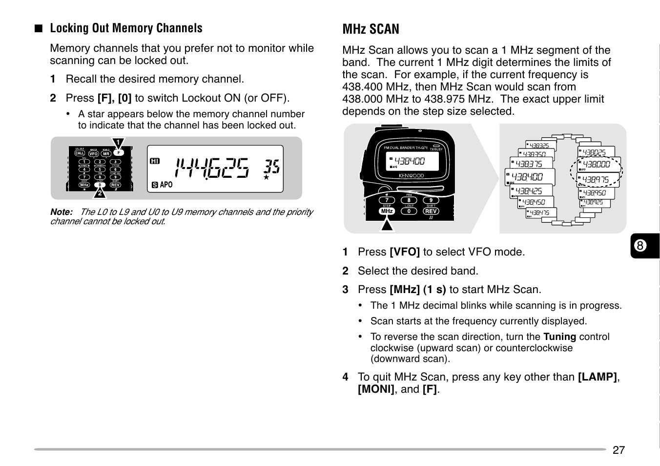 Mhz scan | Kenwood TH-G71E User Manual | Page 33 / 60