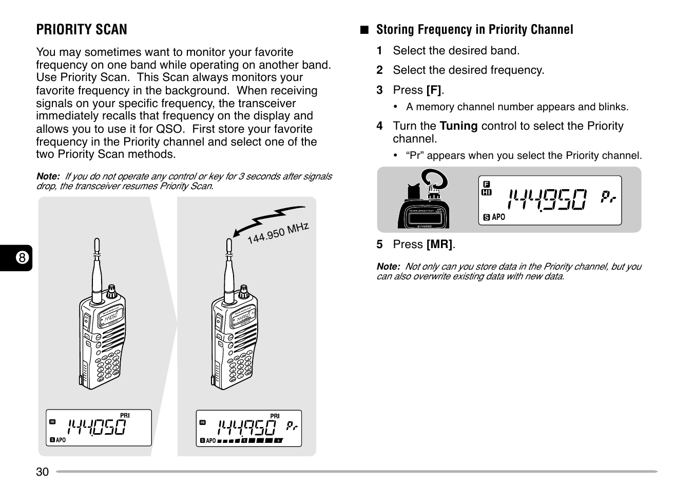 Priority scan | Kenwood TH-G71E User Manual | Page 36 / 60