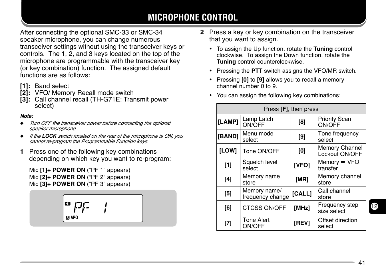 Microphone control | Kenwood TH-G71E User Manual | Page 47 / 60