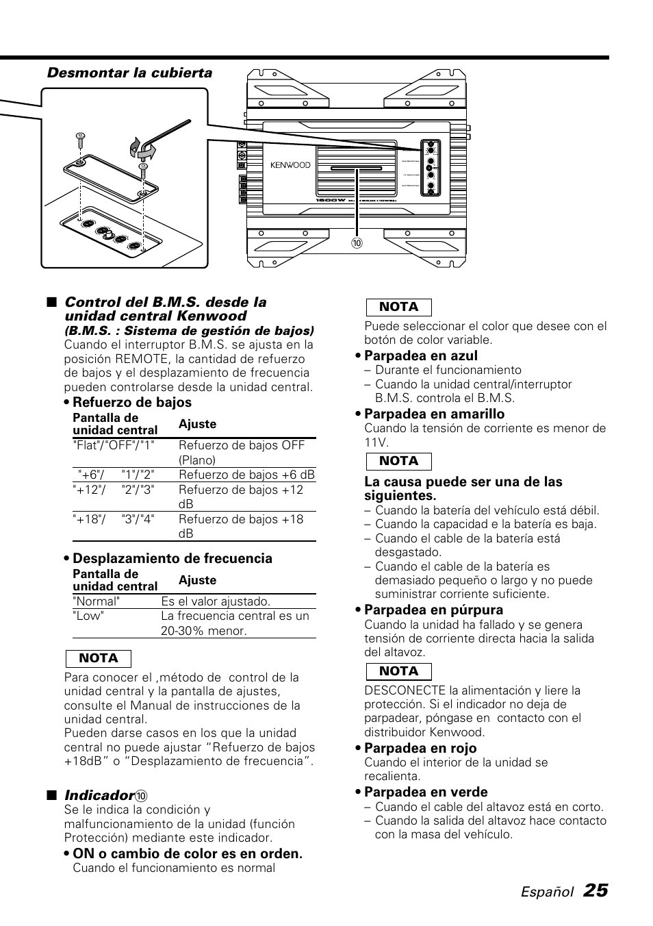 Kenwood KAC-PS810D User Manual | Page 25 / 32