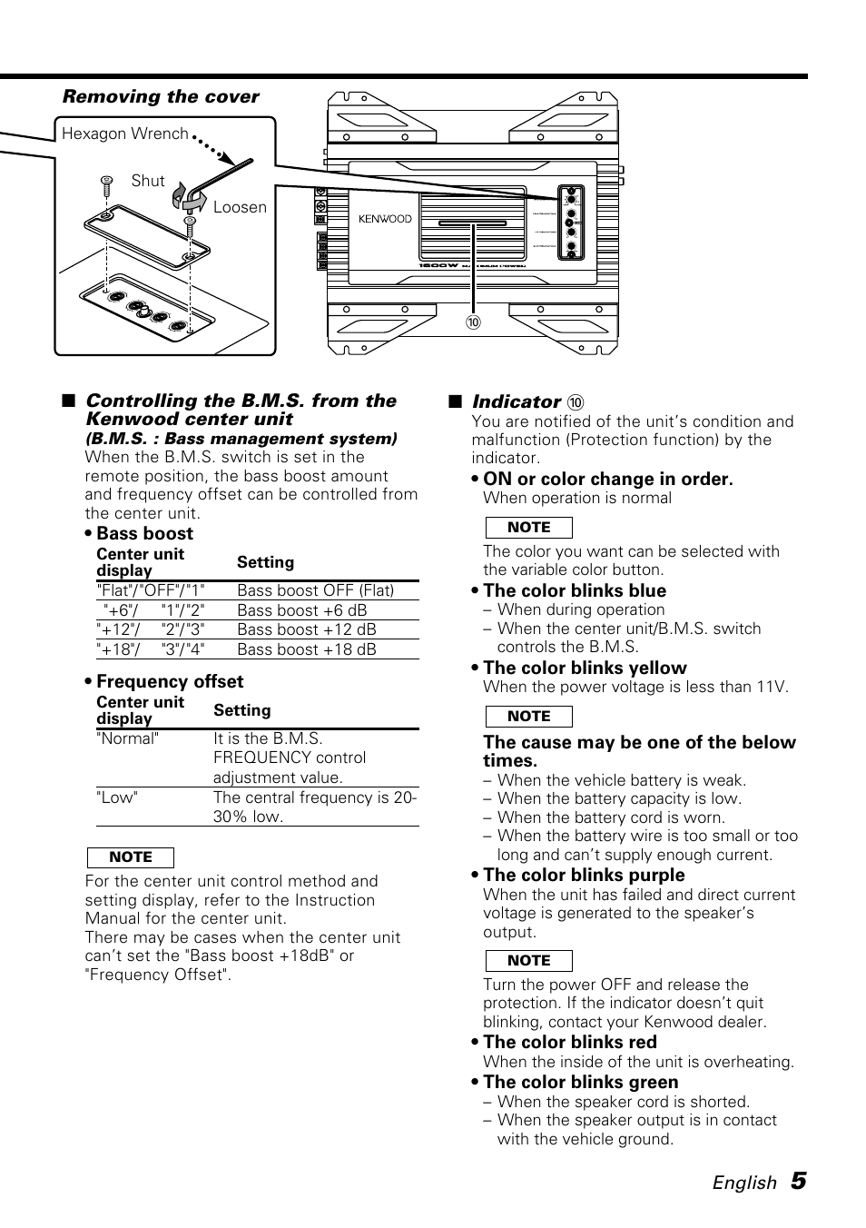 Kenwood KAC-PS810D User Manual | Page 5 / 32