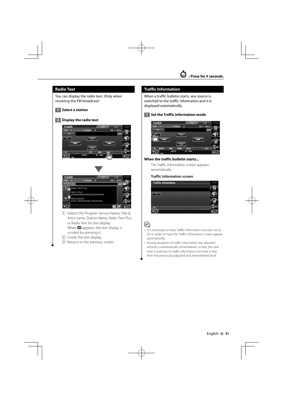 Kenwood KVT-556DVD User Manual | Page 31 / 96