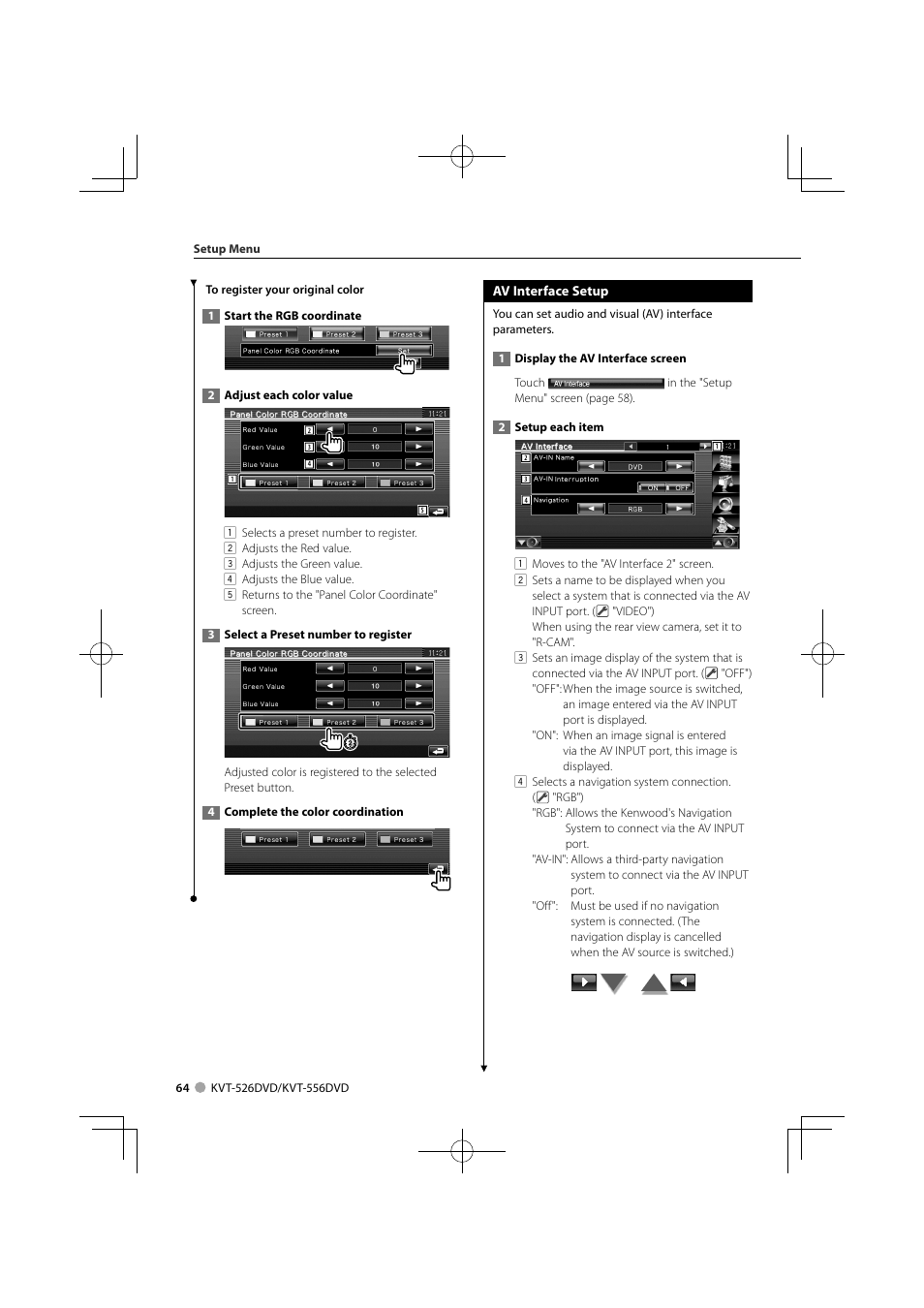 Kenwood KVT-556DVD User Manual | Page 64 / 96