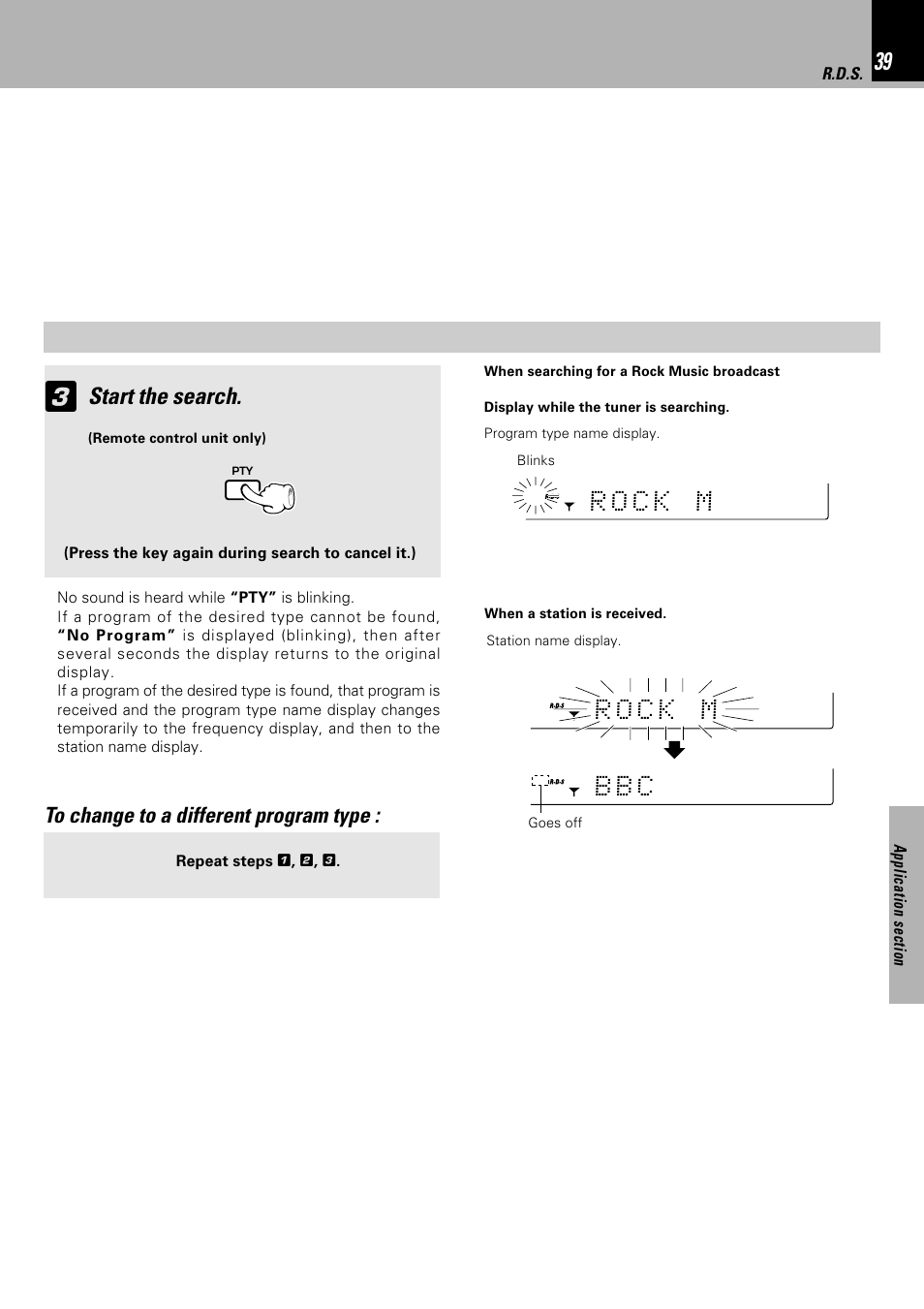 B b c, Start the search | Kenwood XD-753 User Manual | Page 39 / 60