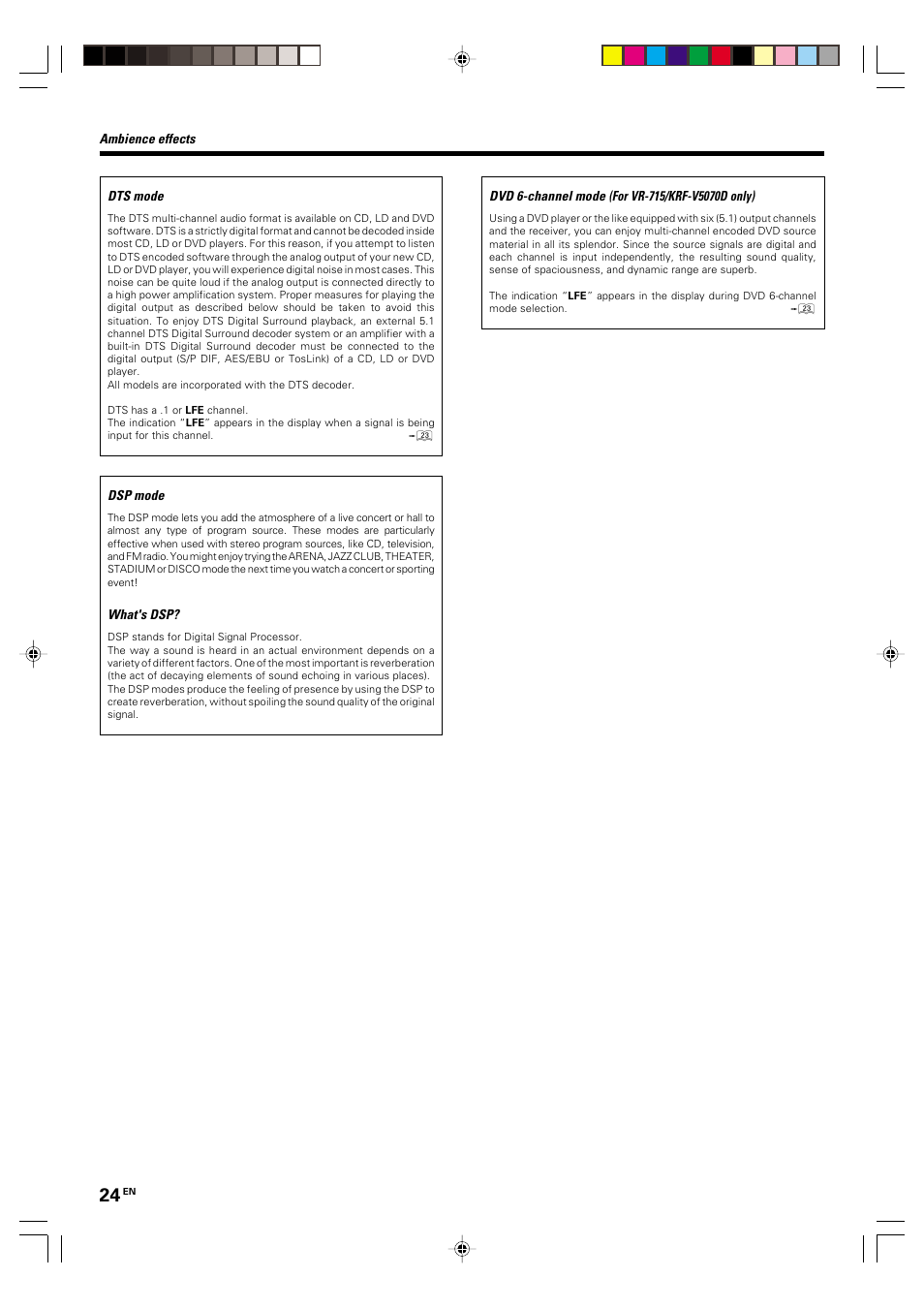 Kenwood KRF-V4070D User Manual | Page 24 / 32
