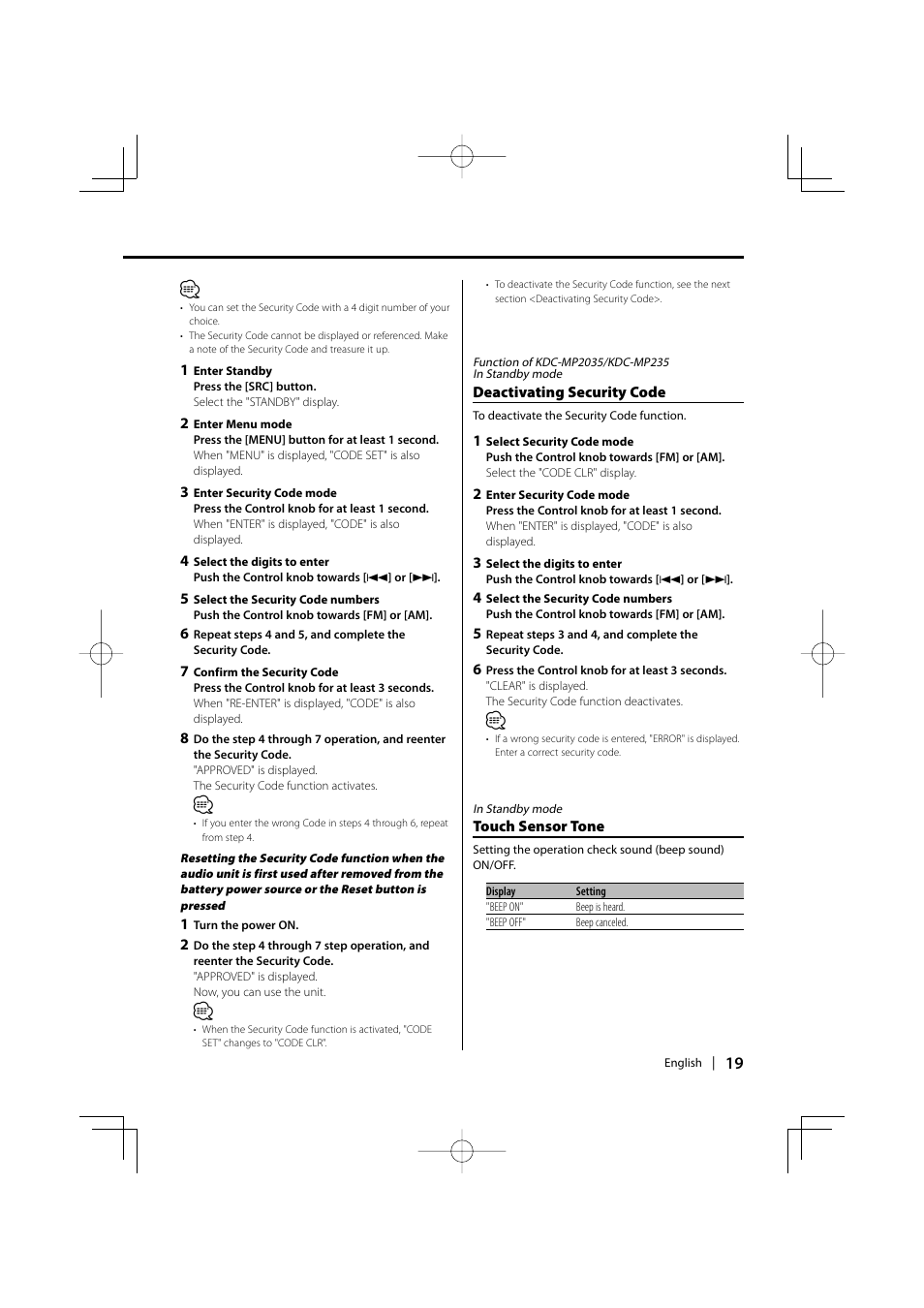 Kenwood KDC-MP205 User Manual | Page 19 / 96