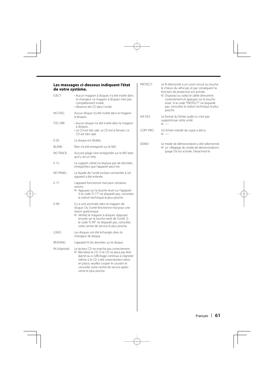 Kenwood KDC-MP205 User Manual | Page 61 / 96