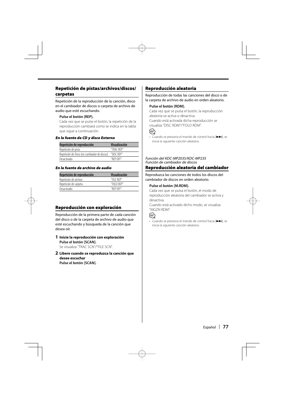 Kenwood KDC-MP205 User Manual | Page 77 / 96