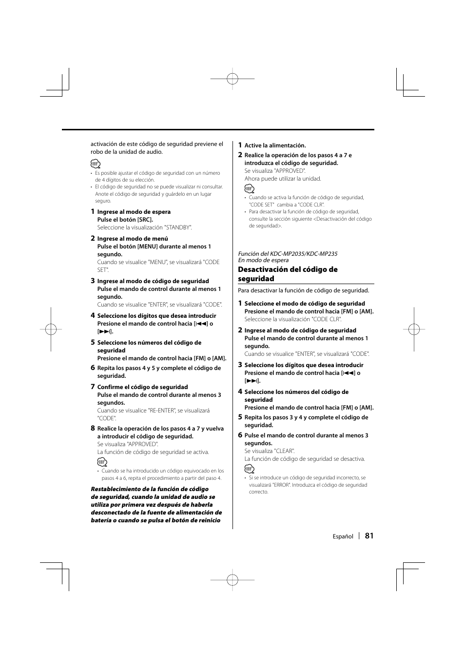 Kenwood KDC-MP205 User Manual | Page 81 / 96