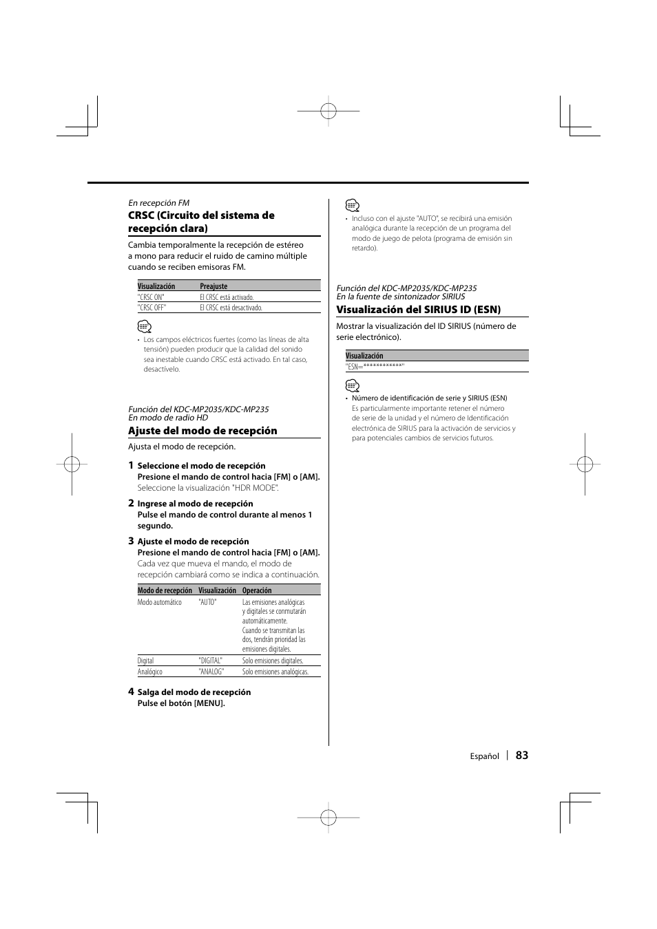 Kenwood KDC-MP205 User Manual | Page 83 / 96