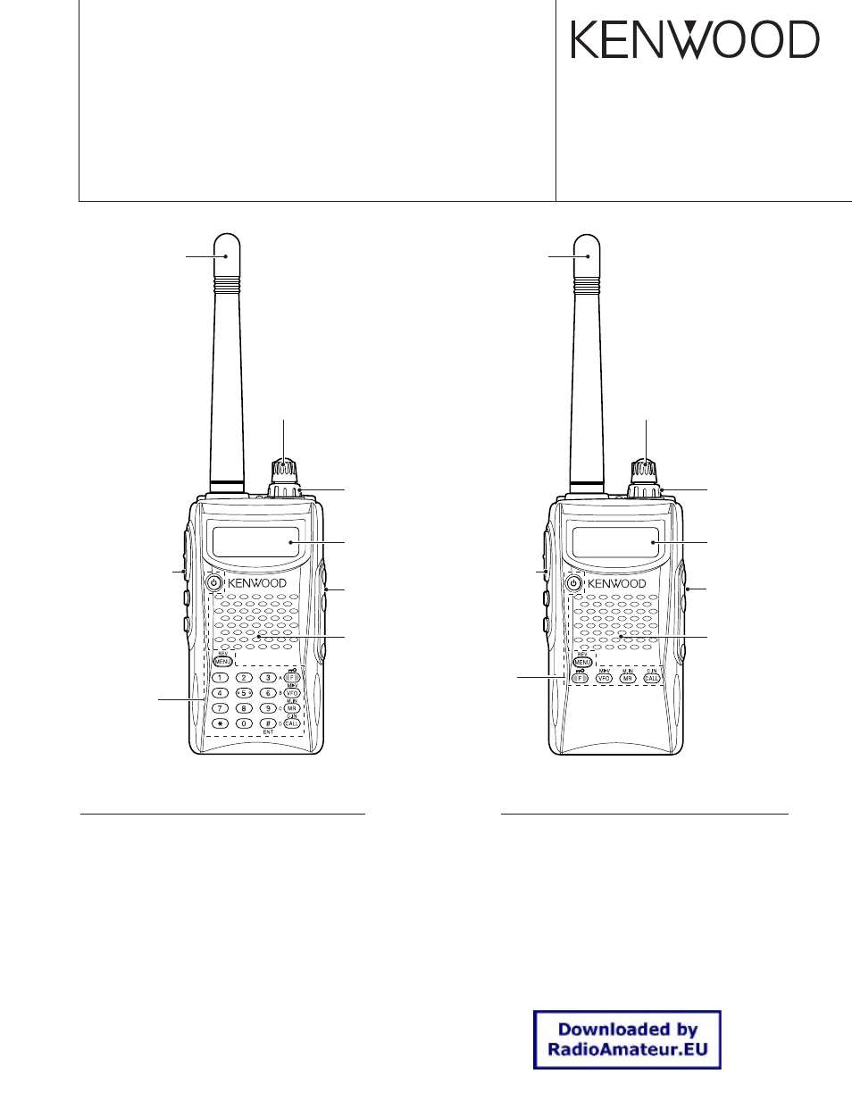 Kenwood 144MHz FM TRANSCEIVER K2E User Manual | 63 pages