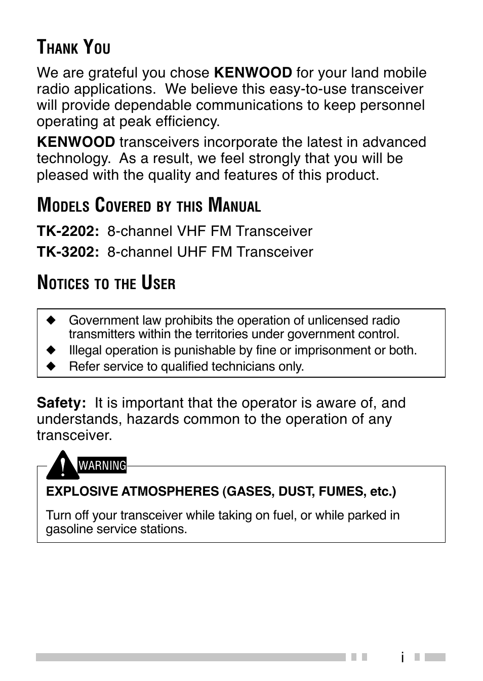 Kenwood TK-3202 User Manual | Page 3 / 27