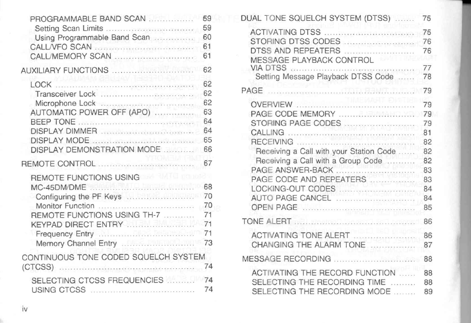 Kenwood TM-451A User Manual | Page 6 / 130