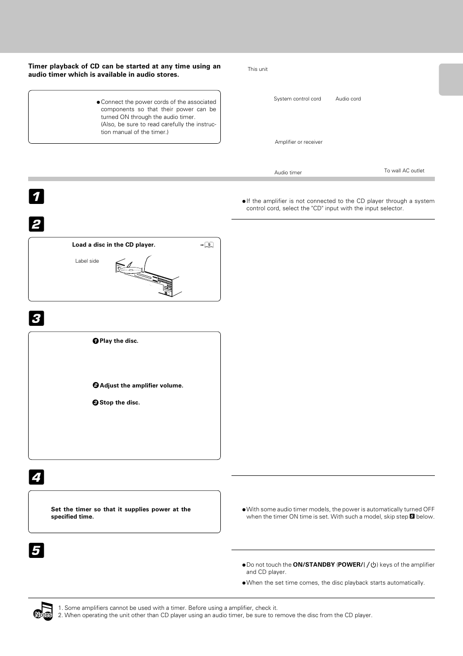 Timer operations, Preparation | Kenwood DPF-R 3030 User Manual | Page 21 / 24