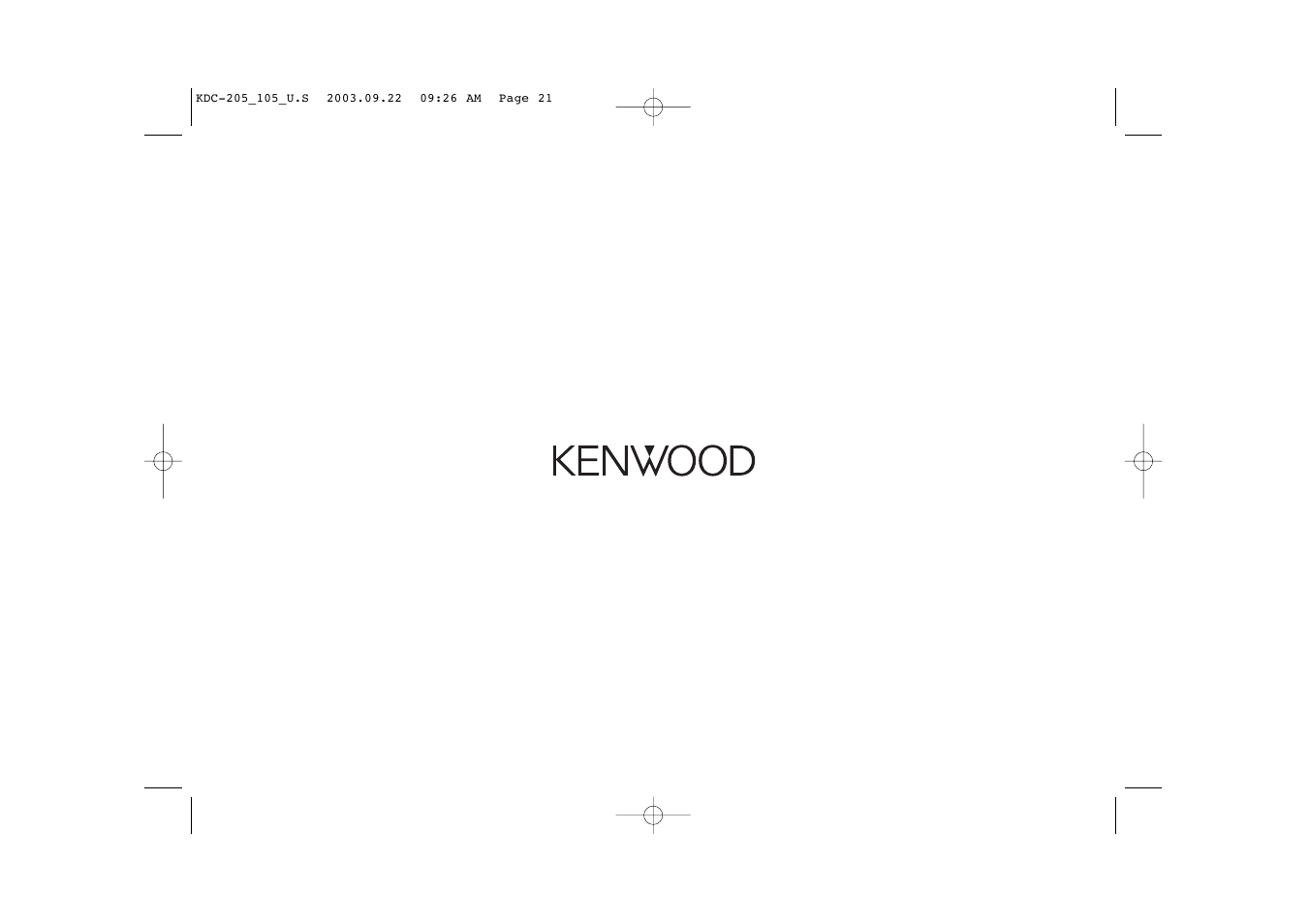 Kenwood KDC-205 User Manual | Page 21 / 76