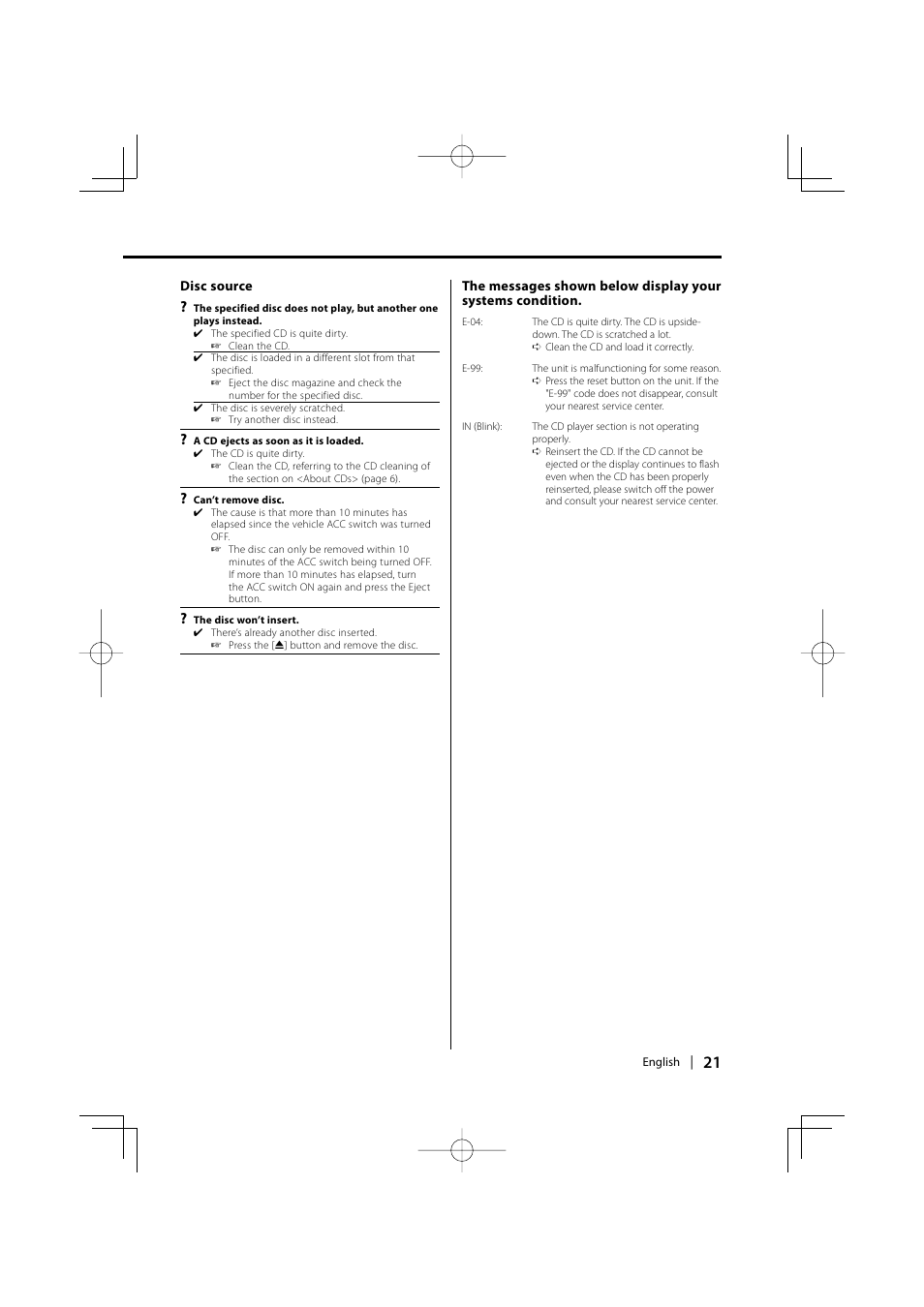 Kenwood KDC-1032 User Manual | Page 21 / 22