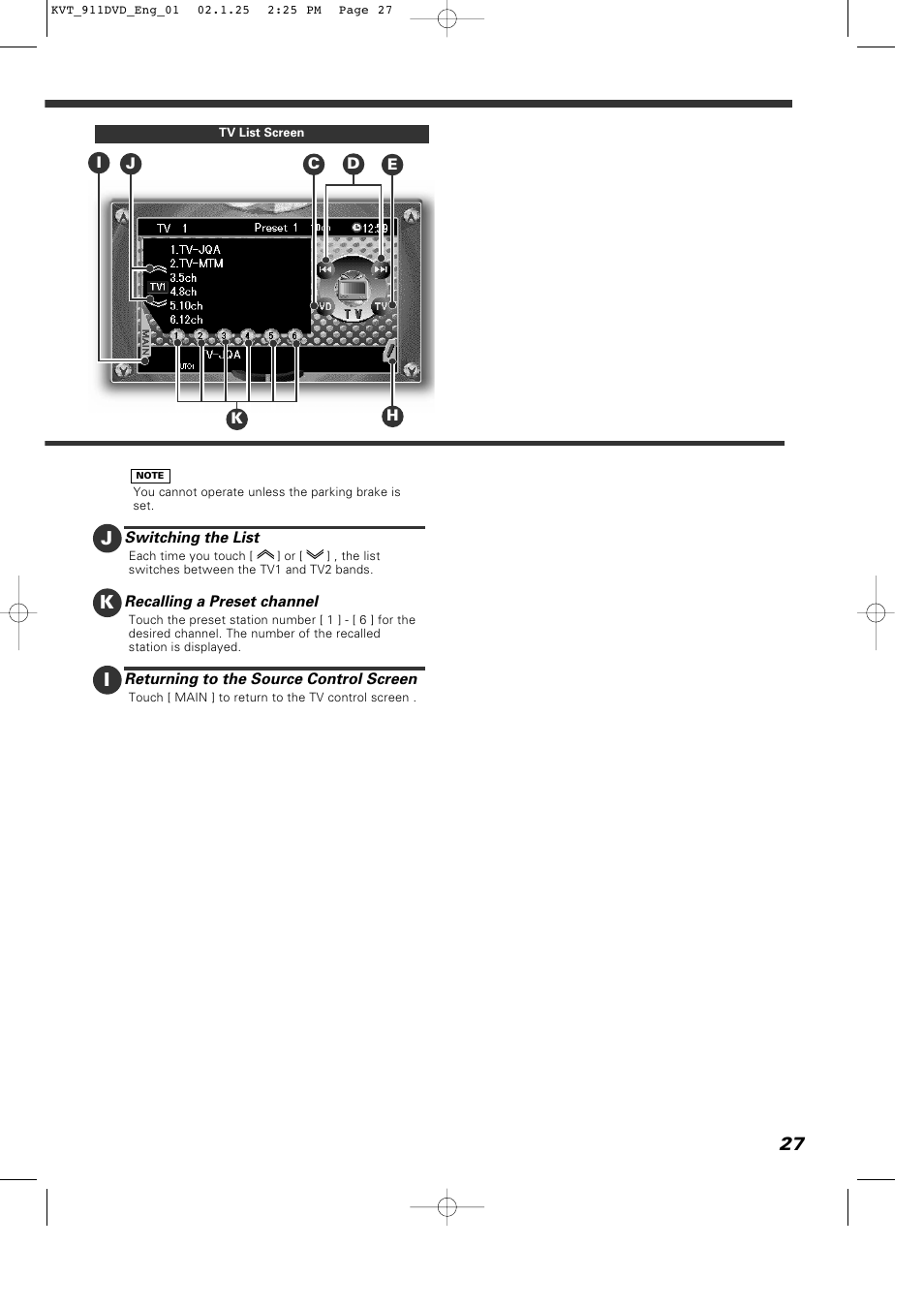 Kenwood KVT-911DVD User Manual | Page 27 / 68