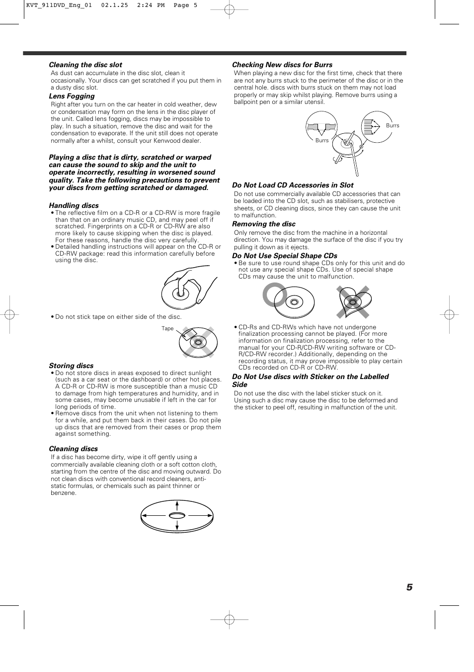 Kenwood KVT-911DVD User Manual | Page 5 / 68