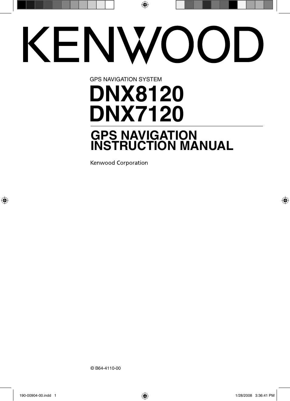 Kenwood Excelon DNX8120 User Manual | 36 pages