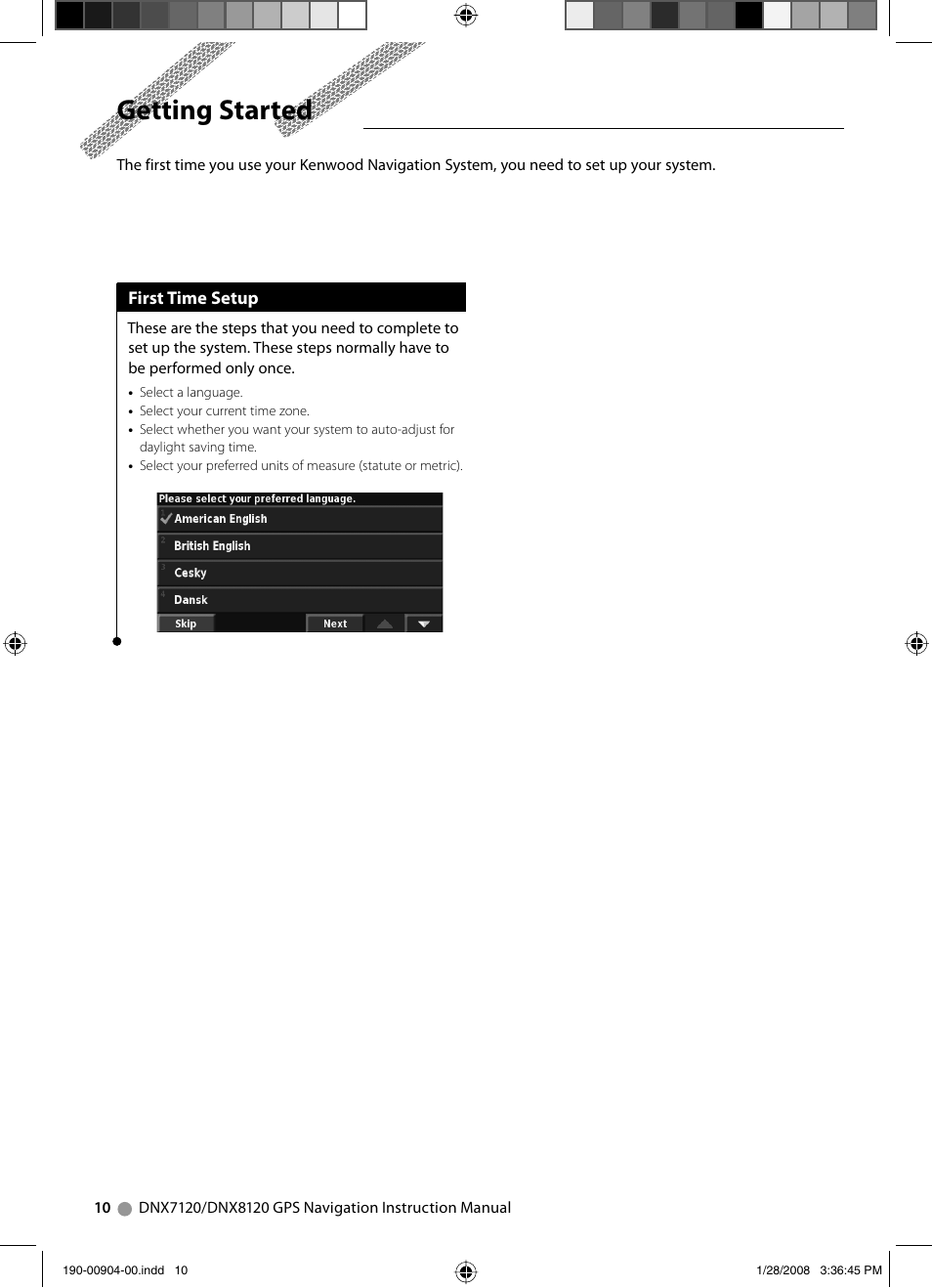 Getting started | Kenwood Excelon DNX8120 User Manual | Page 10 / 36