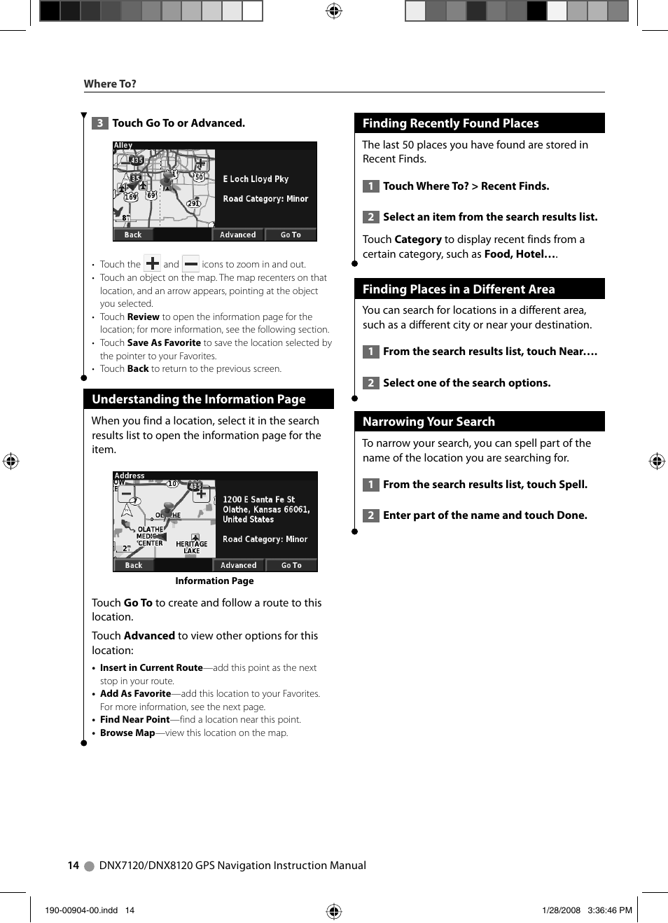 Kenwood Excelon DNX8120 User Manual | Page 14 / 36