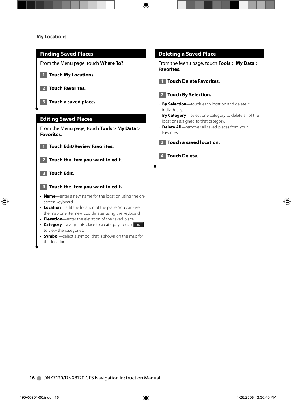 Kenwood Excelon DNX8120 User Manual | Page 16 / 36