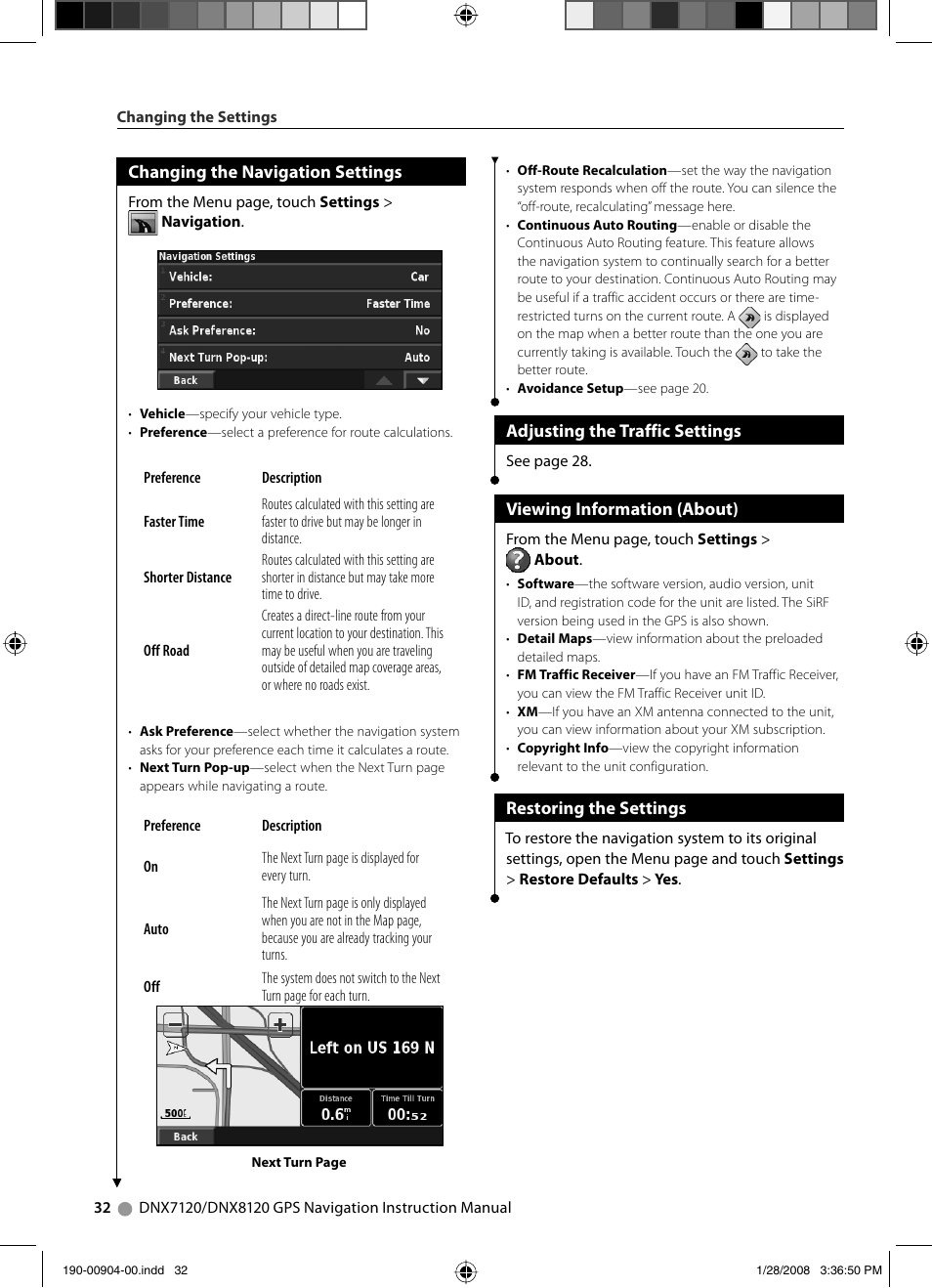 Kenwood Excelon DNX8120 User Manual | Page 32 / 36