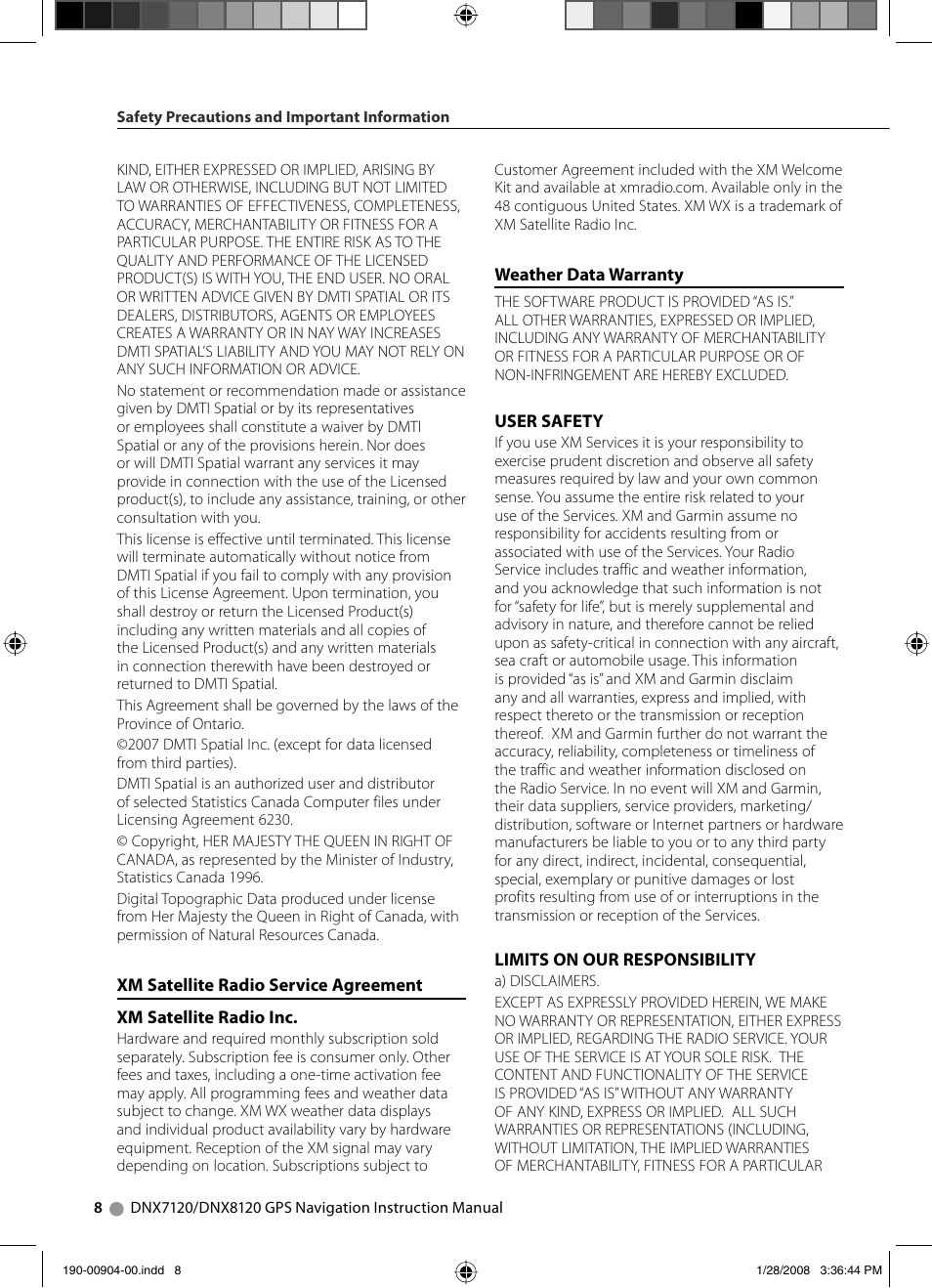 Kenwood Excelon DNX8120 User Manual | Page 8 / 36