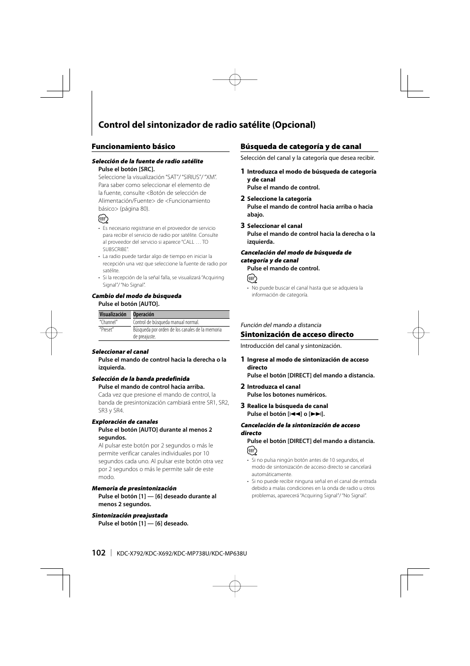 Kenwood eXcelon KDC-X792 User Manual | Page 102 / 116