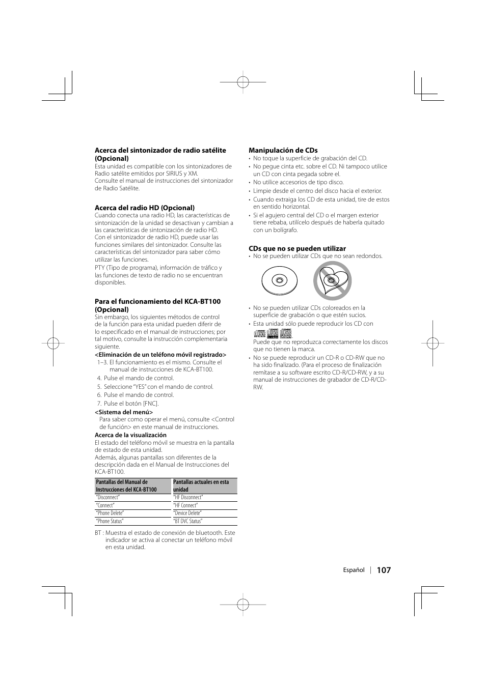 Kenwood eXcelon KDC-X792 User Manual | Page 107 / 116