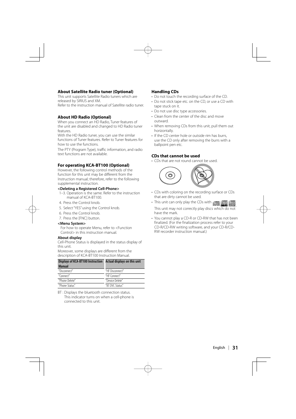 Kenwood eXcelon KDC-X792 User Manual | Page 31 / 116