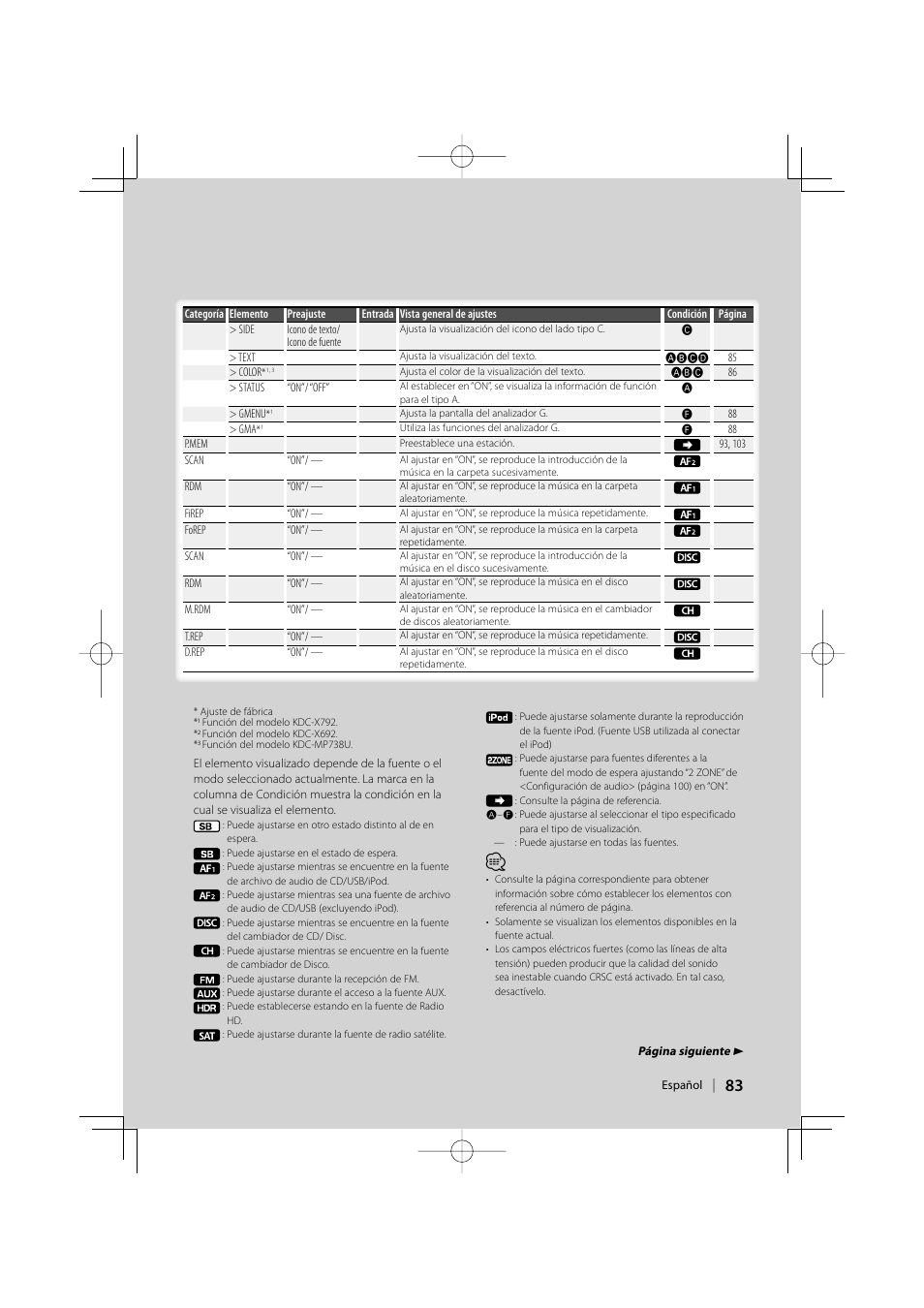 Kenwood eXcelon KDC-X792 User Manual | Page 83 / 116