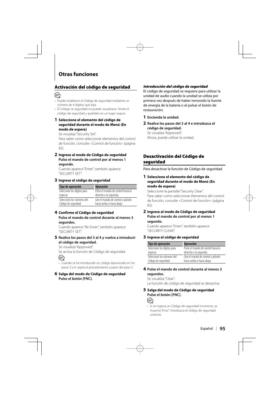 Otras funciones | Kenwood eXcelon KDC-X792 User Manual | Page 95 / 116