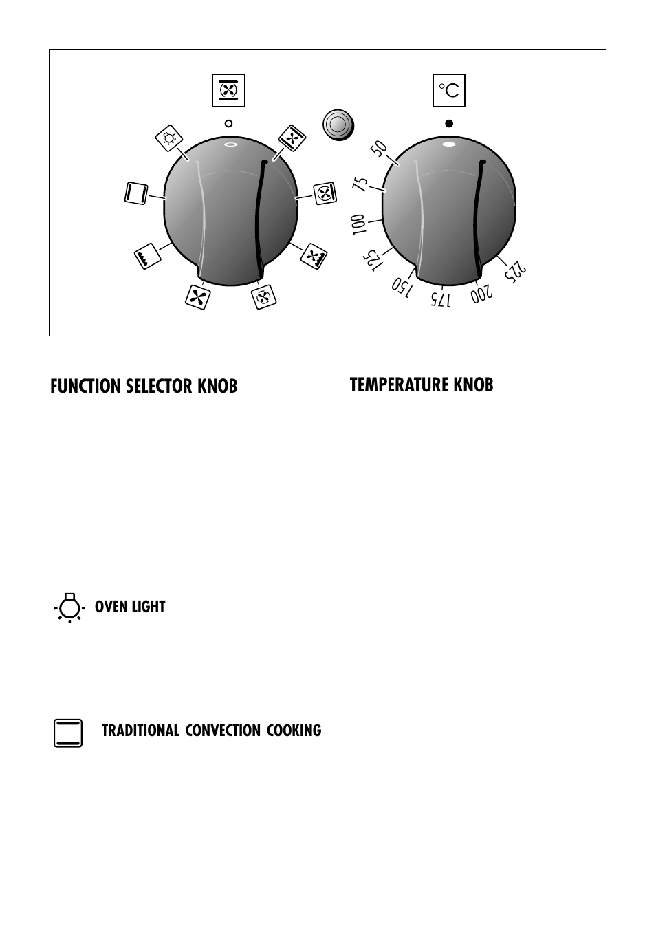 Temperature knob, Function selector knob | Kenwood CK 680 User Manual | Page 14 / 36