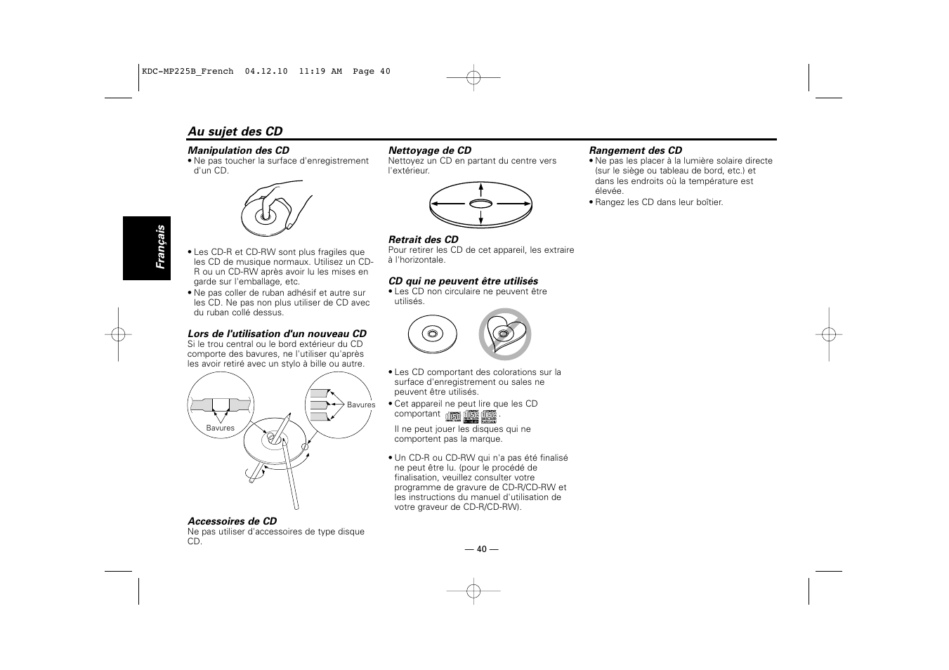 Kenwood KDC-225 User Manual | Page 40 / 96