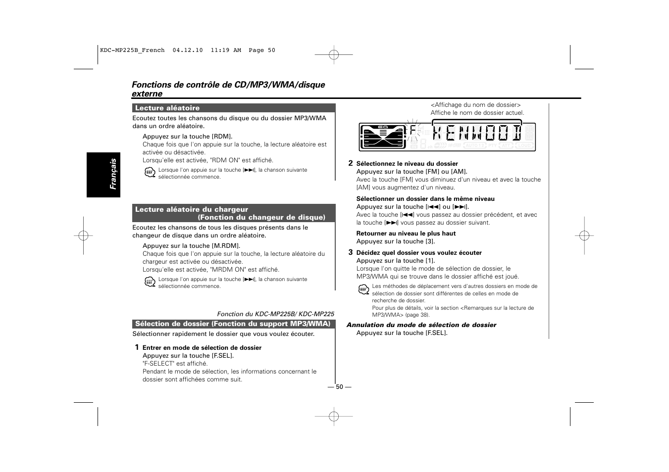 Kenwood KDC-225 User Manual | Page 50 / 96