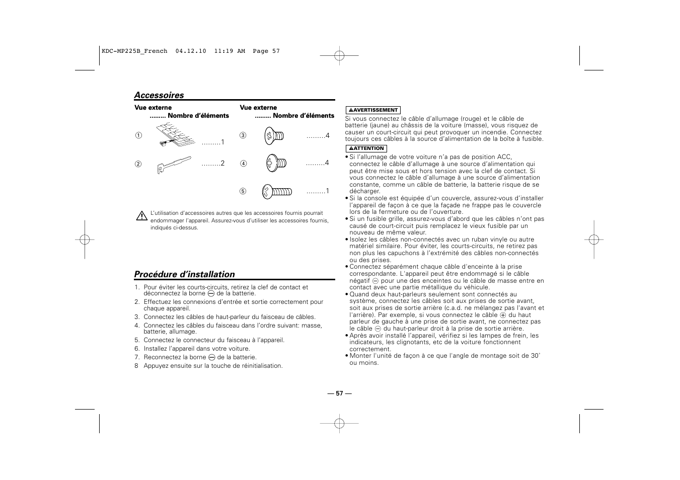 Kenwood KDC-225 User Manual | Page 57 / 96