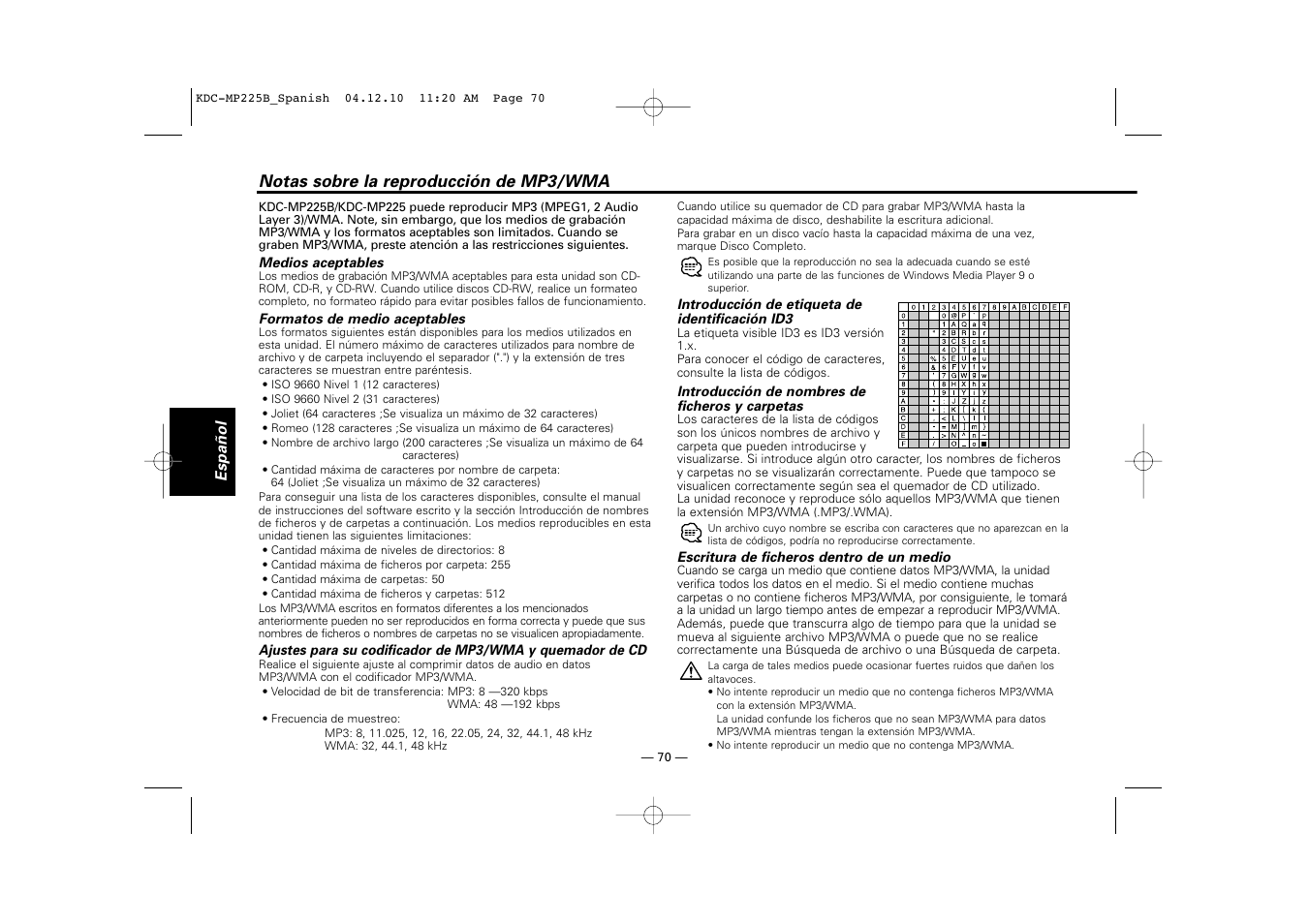 Kenwood KDC-225 User Manual | Page 70 / 96