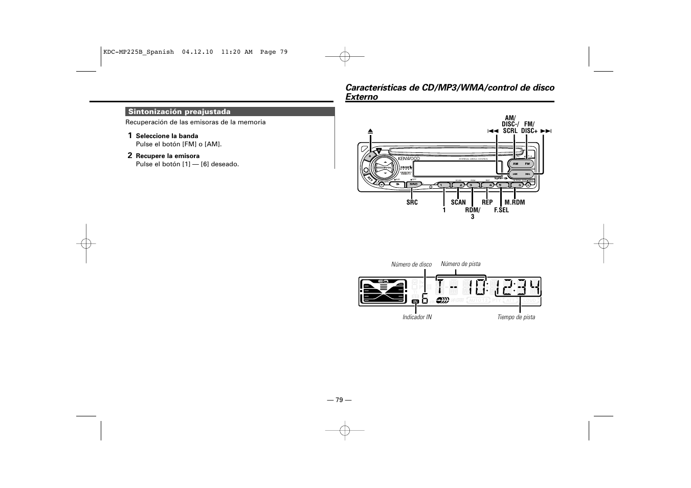 Kenwood KDC-225 User Manual | Page 79 / 96