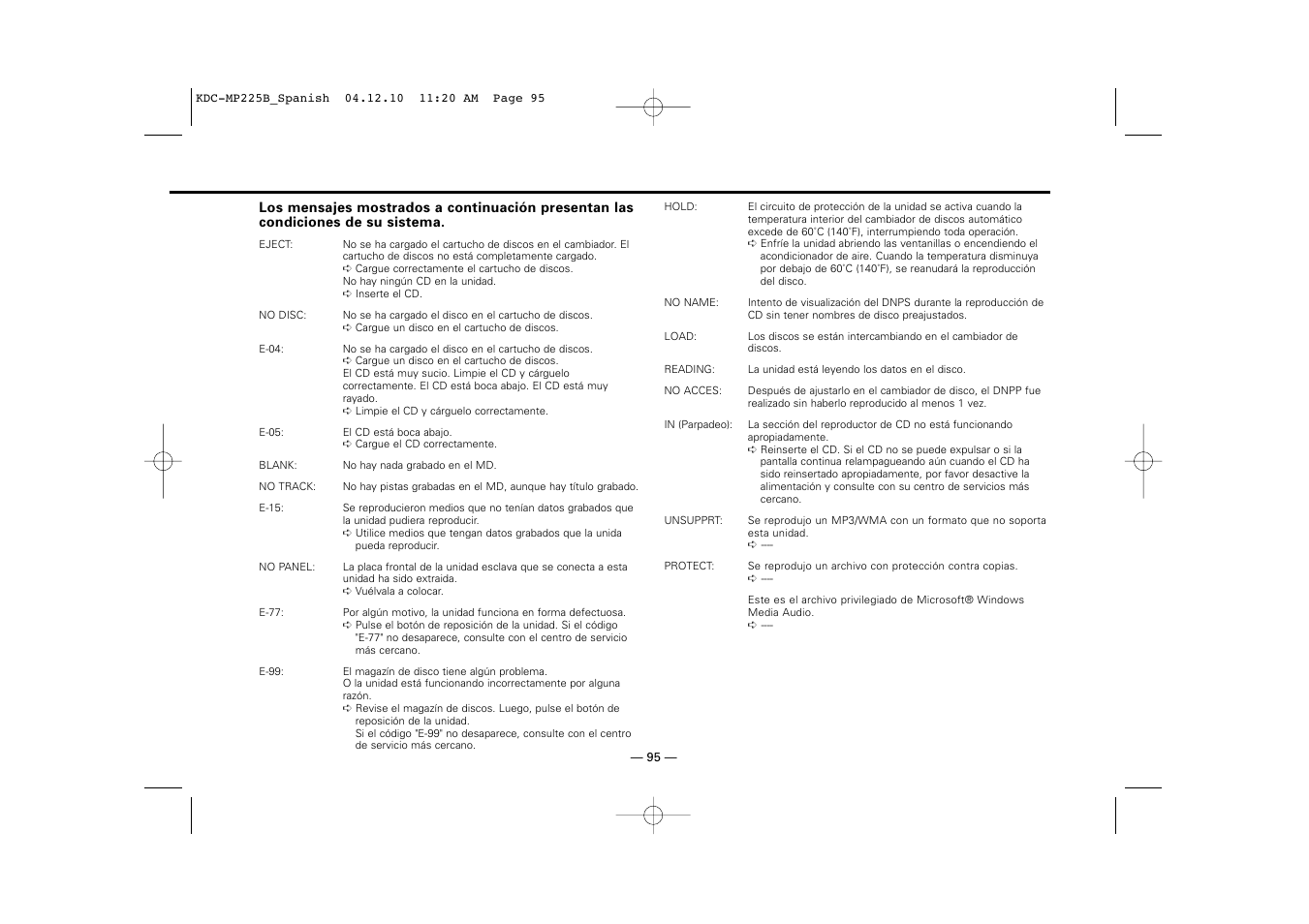 Kenwood KDC-225 User Manual | Page 95 / 96