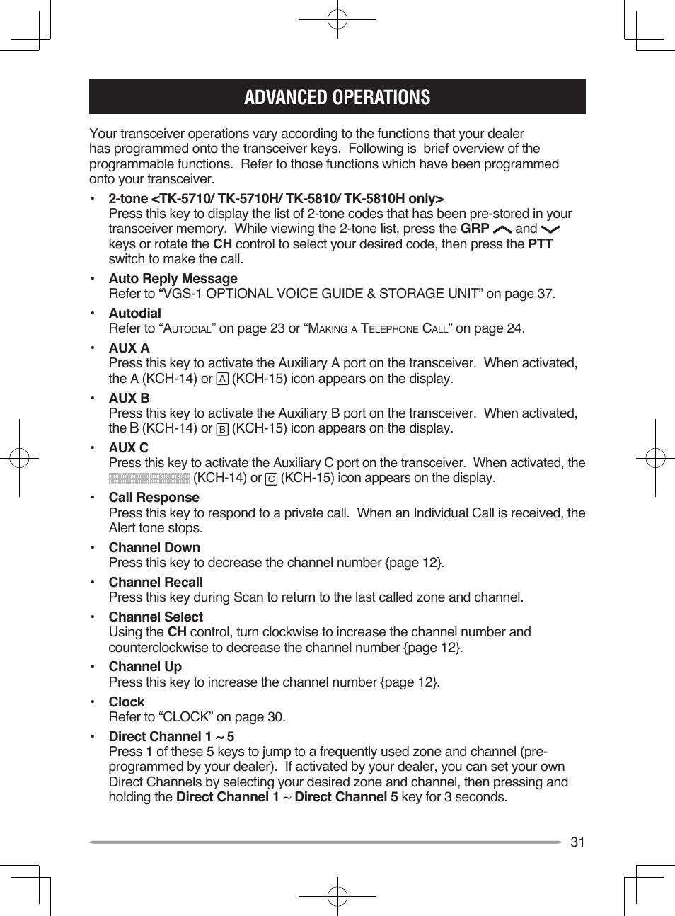 Advanced operations | Kenwood TK-5910 User Manual | Page 37 / 44